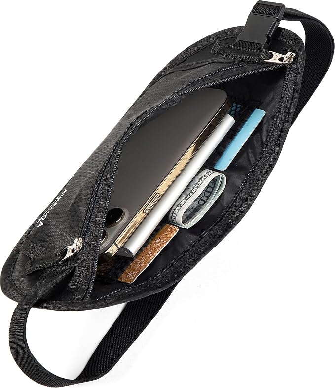 Travel Money Belt - Slim Passport Holder Travel Wallet with RFID Blocking Travel Pouch Undercover Fanny Pack for Women Men - Image 5