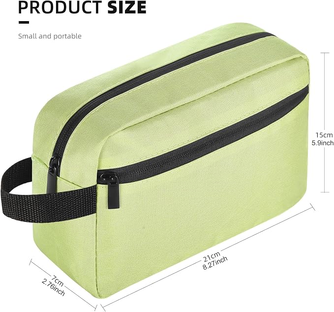 Icramsy Travel Toiletry bag Toiletry bag for women men Hanging Cosmetic bag Travel accessories for Women Men (Grass green) - Image 2