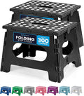 Handy Laundry Folding Step Stool 9 Inch 2-Pack, Black, Holds 300 lbs | 2-Pack, 9 Inch, Black, Foldable Collapsible Step Stool, Non-Slip, Holds 300 lbs, Kitchen Bathroom Bedroom, Adults by Handy+Laundry