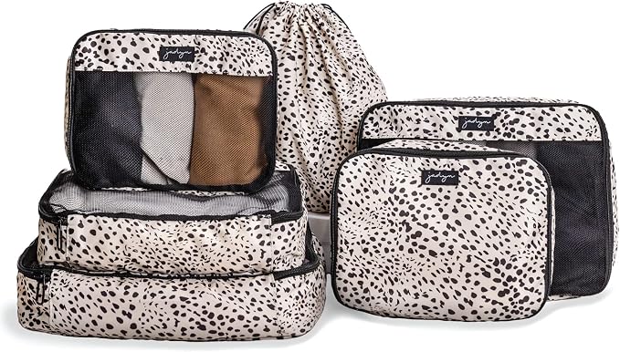 Packing Cubes for Travel, 6-Piece Large Packing Cube Organizer Set for Suitcase, Duffel Bag, Luggage, Multiple Sizes Travel Essentials (Cheetah Spot) by Jadyn