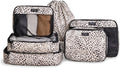 Packing Cubes for Travel, 6-Piece Large Packing Cube Organizer Set for Suitcase, Duffel Bag, Luggage, Multiple Sizes Travel Essentials (Cheetah Spot) by Jadyn