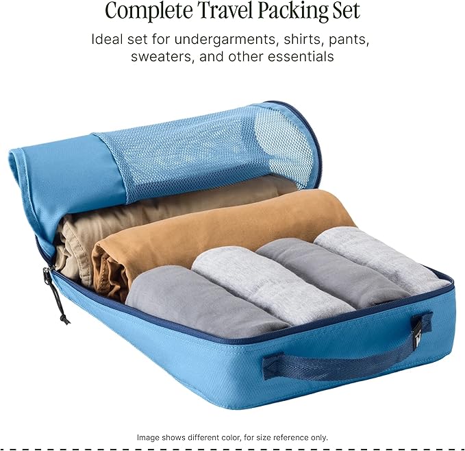 Eagle Creek Pack-It Reveal Cube Set, XS/S/M, Black | Packing Cubes for Compartmentalizing Luggage, Durable, Ultra-Lightweight, Breathable, Easy Grab Zipper, Mesh Windows - Image 4