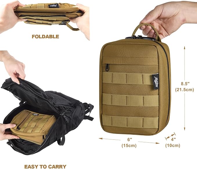Storage Bag with Combination Lock Travel Medicine Lock Box Carbon Lined Tactical Molle Pouch Mini Money Organizer Container Case - Image 6