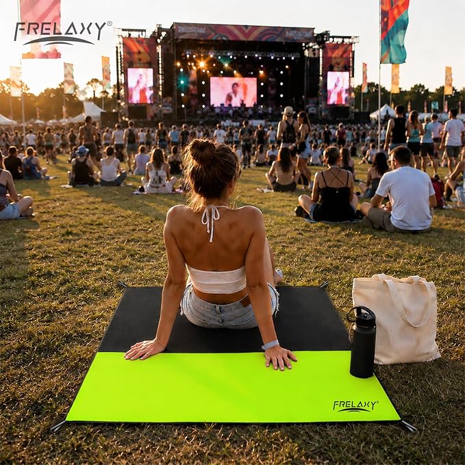 Frelaxy Pocket Picnic Blanket, Waterproof Blanket for Beach Festival | Lightweight compact design, Multi-use outdoor blanket, Waterproof & sandproof material, Easy to carry, Picnic, Camping - Image 6