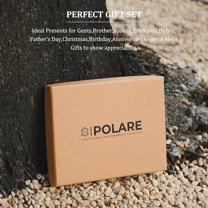 Polare Luxury RFID Blocking Leather Passport Holder Travel Wallet For Men and Women (Coffee with AirTag Slot(Snap Version)) - Image 6
