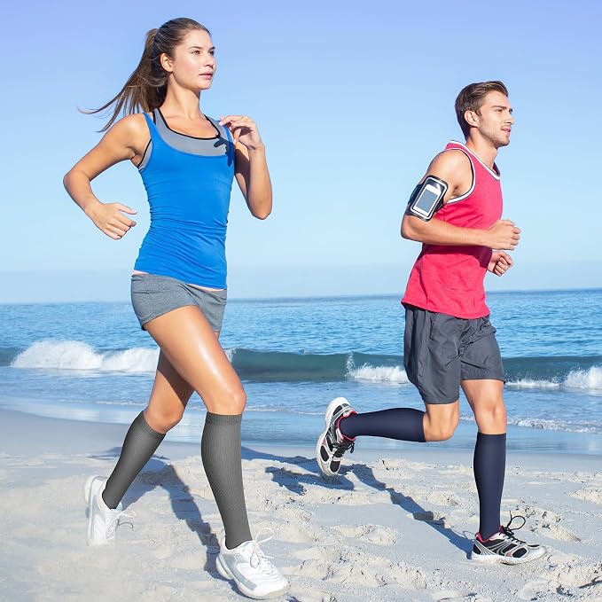 QUXIANG Compression Socks for Women & Men 15-20 mmHg, Best for Medical, Nursing, Running, Athletic, Varicose Veins, Travel - Image 4