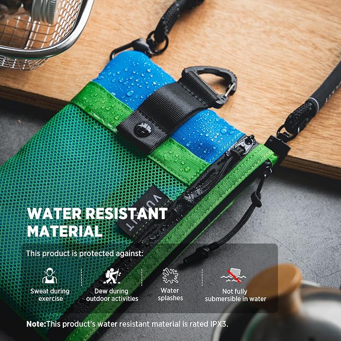 VULKIT RFID Blocking Travel Wallet for Men Women, Water Resistant Passport & Phone Holder with Detachable Lanyard and Key Ring, Lightweight Zipper Travel Wallet - Image 3
