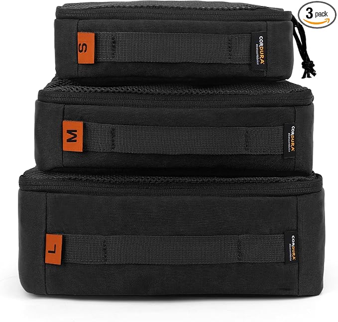 Mardingtop Packing Cubes for Travel, 3 Pack Cordura Tactical Luggage Organizer Bags Set for Outdoor Camping,Backpacking,Hiking by Mardingtop