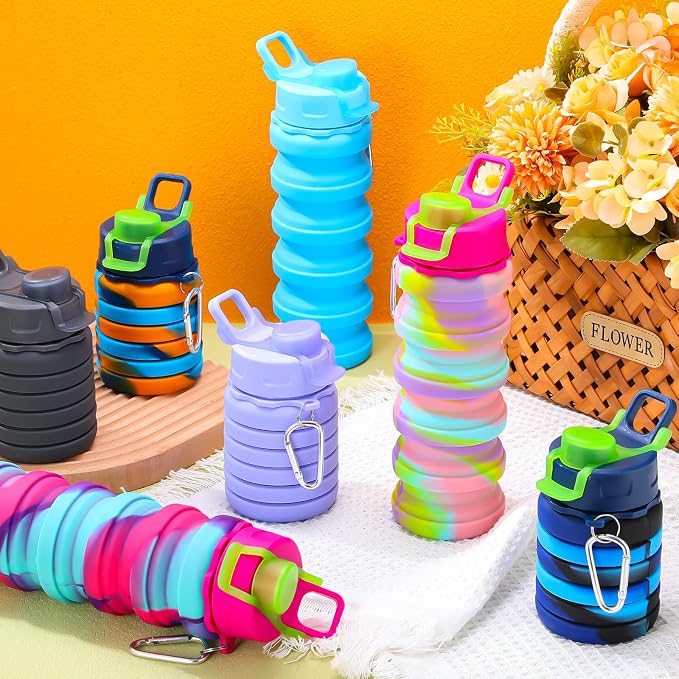 Sunnyray 40 Pack Collapsible Water Bottles Bulk Foldable Water Bottles 17oz Silicone Portable Leak Proof Reusable - Image 6
