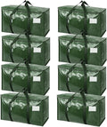 TICONN 8 Pack Extra Large Moving Bags Heavy Duty with Zippers & Carrying Handles, Durable Storage Bags Moving Boxes for Closet Organizers and Storage (8 Pack, Olive) by TICONN