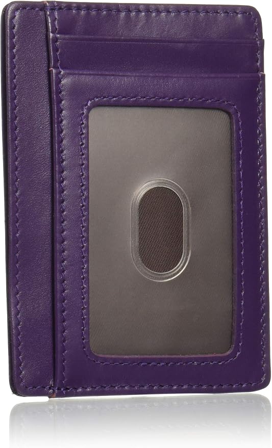 KALMORE Genuine Leather Front Pocket Slim Wallet Credit Card Holder with ID Window - Image 4