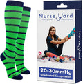 Compression Socks for Nurses - Women & Men - 20-30mmHg Graduated Compression, For Medical Staff, Athletes - 1 Pair by NurseYard