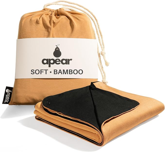16-in-1 Compact Travel Blanket with Bag – Reversible, Ultra Soft Bamboo Airplane Blanket with Hidden Pocket – Packable for Flights & Travel Essentials (Semi-Weighted, Double Layer) by ApearTravelGear