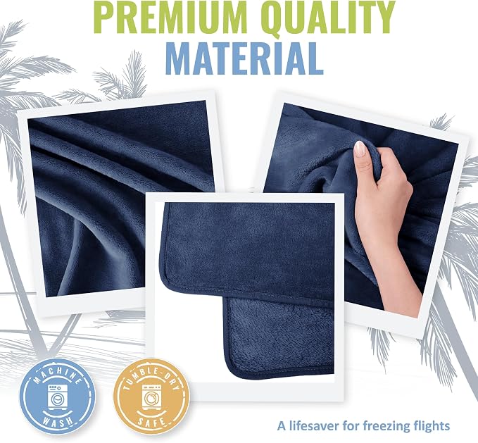 Soft & Warm Travel Blanket for Airplane & Car - Long Flight Essential for Women, Men, Kids - Compact Pillow with Luggage Sleeve & Backpack Clip - Image 5