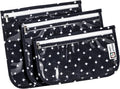 HIONXMGA Set of 3 Clear Travel Toiletry Bag, TSA Approved, Quart Size S/M/L | Clear Front Zipper Pouches Waterproof Cosmetics Bags for Women Kids Toiletries Baby Essentials Well-Organized Carry, PlusX by HIONXMGA