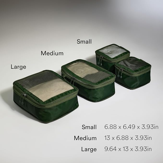 ANTLER - Compression Packing Cubes for Travel, Luggage Organiser for Suitcases or Bags, Travel Accessories, Set of 4, Antler Green - Image 3