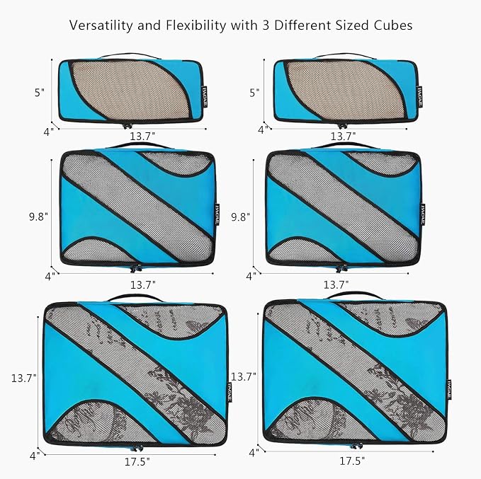 BAGAIL 6 Set Packing Cubes,Travel Luggage Packing Organizers - Image 2