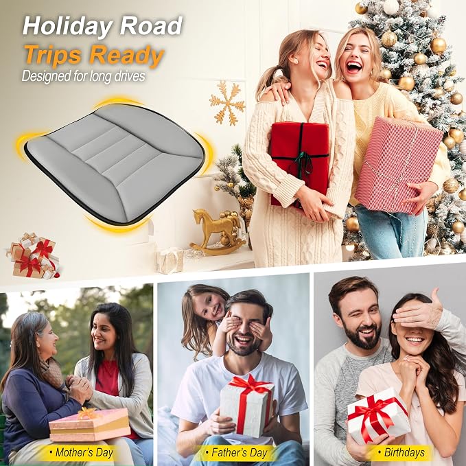 kingphenix 3-Piece Memory Foam Car Seat Cushion Set for Driving Comfort | 2 Front Seat Cushions and 1 Rear Bench Pad, 1.2-Inch Memory Foam, Non-Slip Bottom for Sedan, SUV, Truck and Van, Brown - Image 9