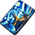 Credit Card Holder, Metal Card Wallet RFID Blocking Mini Slim Aluminum Business Hard Card Case for Women Men (Starry Night Castle) by Kaabao