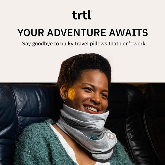 Trtl Pillow Plus - Airplane Neck Pillow for Traveling - Height-Adjustable, Breathable Travel Pillow for Head and Neck Support While on Planes, Cars, and Trains - Machine Washable - Image 8