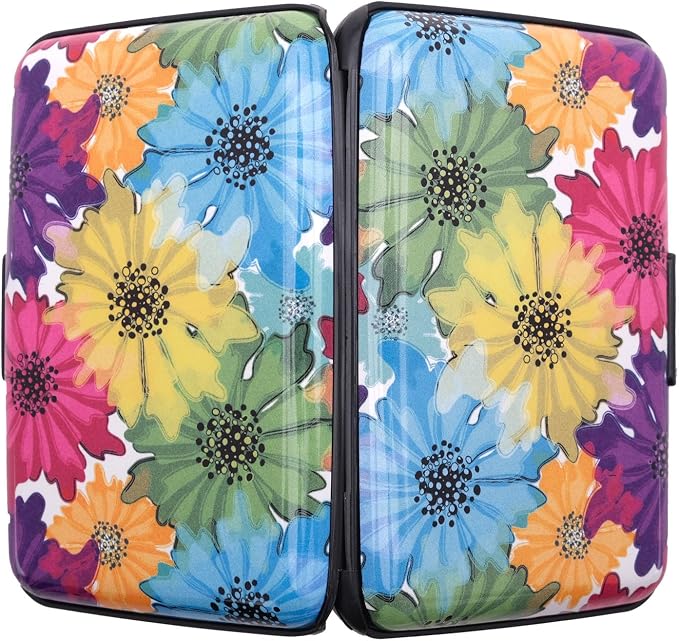 RFID Blocking Credit Card Holder for Men Women - Stylish Travel Wallet - Best protection for Bank Debit, ID, ATM, Cards against Scanning Criminals (colorful flowers) - Image 4