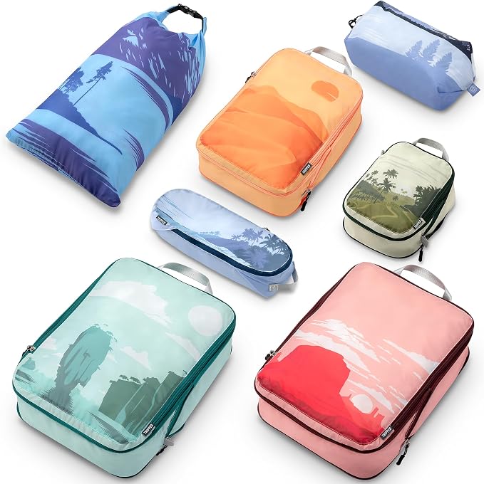 TRIPPED Travel Gear Large Compression Packing Cubes 7-Piece Set for Travel - Image 8