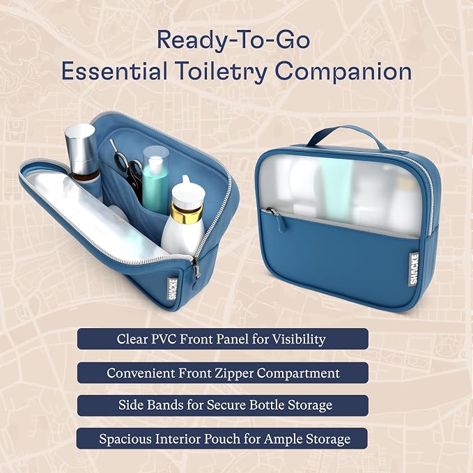 Shacke 8 Set Packing Cubes for Travel, Shoe & Toiletry Bags (Navy Blue) | Complete Suitcase Organizer Bags Set: 4 Luggage Packing Cubes + Laundry, Shoe, Toiletry & Accessories Bags for Any Trip - Image 7