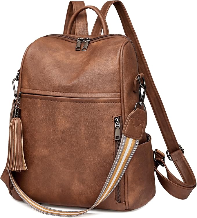 GAEKEAO Backpack Purse for Women PU Leather Anti-theft Backpack Ladies Convertible Large Travel Designer Fashion Shoulder Bag by GAEKEAO
