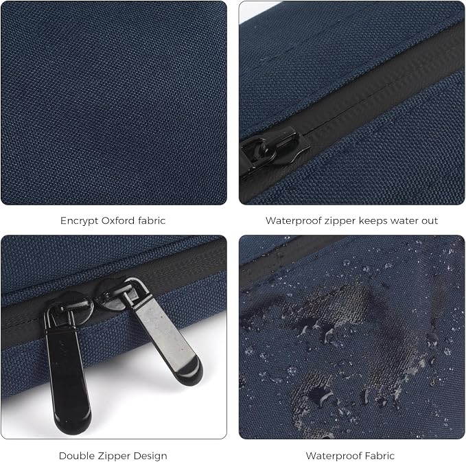 Travel Toiletry Bag Water-resistant with Hanging Hook for Mens Large Packing with Waterproof Wet/Dry Compartment Travel Shower Bags Travel Toiletry Organizer Dopp Kit Shaving Bag - Image 6