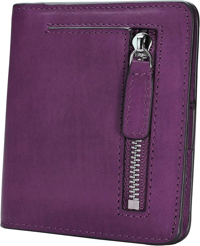 Small Leather Wallet for Women, Ladies Credit Card Holder RFID Blocking Women's Mini Bifold Pocket Purse by AINIMOER