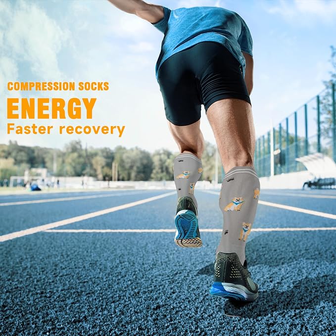 cerpite Compression Socks for Women & Men 6 Pairs Knee High Compression Socks 20-30 mmhg Best for Running,Nurse,Travel - Image 7