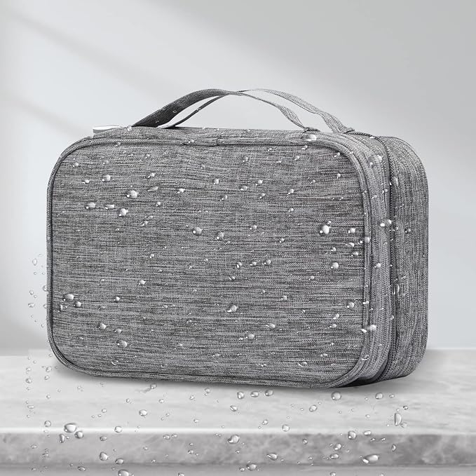 Toiletry Bag for Women Men, Waterproof Hanging Toiletry Bags | Portable Foldable Travel Wash bag, with Hanging Hook, Shaving Bag for Bathroom Shower - Image 4