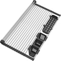 BBXTYLY Extra Large Black Expandable Roll Up Dish Drying Rack Up to 22.8''with 2 Storage Baskets,Over The Sink Kitchen Rolling up Dishes Drainer, Foldable,Rollable by BBXTYLY