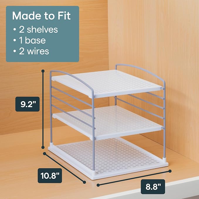 YouCopia UpSpace Adjustable Box Organizer for Foil Wrap and Kitchen Cabinet Storage, Original, White - Image 7