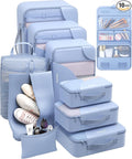 OlarHike 10 Set Packing Cubes for Travel,Gifts for Women Mom,Anti-Tearing Suitcase Organizer,with Over 1000 pcs Mesh Holes,Vacation Essentials & Accessories for Cruise Ship by OlarHike