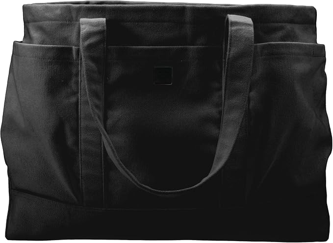 Lisa Tote | 35L | TOTE-136 Black | Everyday Utility, Versatile Gym, Beach & Market Bag, Daily Carry, Sturdy Cotton Canvas, Fits Under Airline Seat, TSA Friendly by MerzonTravel