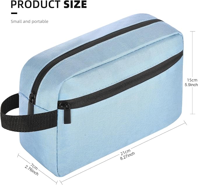 Icramsy Travel Toiletry bag Toiletry bag for women men Hanging Cosmetic bag Travel accessories for Women Men (Sky blue) - Image 2
