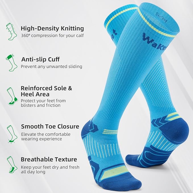Compression Socks for Men Women 3 Pairs, Compression Stockings, Fragrance Flight Socks for Nurse,Pregnancy,Travelling, Runing, Circulation - Image 3