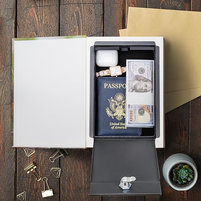 Barska Hidden Book Safe – Real-Look Pride and Prejudice Diversion Lock Box with Key Lock – Secret Safe for Home, Office, Travel – Portable Steel Storage for Cash, Jewelry, Valuables - Image 2