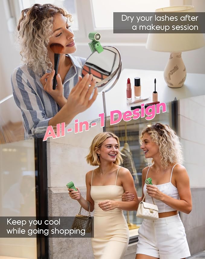 Clip-On Portable Fan for Strollers Travel, Rechargeable Turbo Personal Fan | Clip to Bag Strap Hat Stroller Shirt Desk Car Seats, Small 4 Speed 360° Rotate, Led Display, Turbo 13500RPM, Travel Essential - Image 4