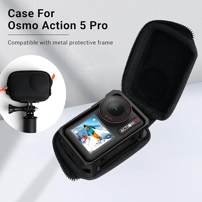 Osmo Action 5 Pro Accessories Kit, Include DJI Osmo Action 5 Case | with DJI Action 5 Pro Screen Protector and Silicone Lens Cap, Anti-Scratch, Anti-Collision, Anti-Dust, All-Round Protection - Image 2
