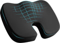Skechers Memory Foam Seat Cushion,Office Chair Cushion for Tailbone Pain Relief,Butt Pillow for Office Chair,Car seat Cushion,Computer Desk,Long Sitting Office Workers,and Car Drivers,Black by Unknown