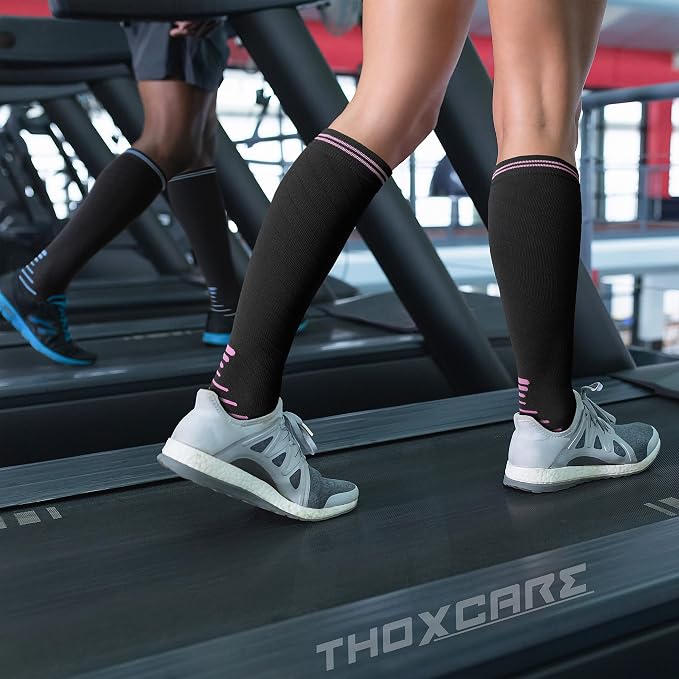 Compression Socks for Women Men 20-30 mmHg, Knee High Support Circulation Sock for Travel Sport Medical (1or 2Pair) - Image 3