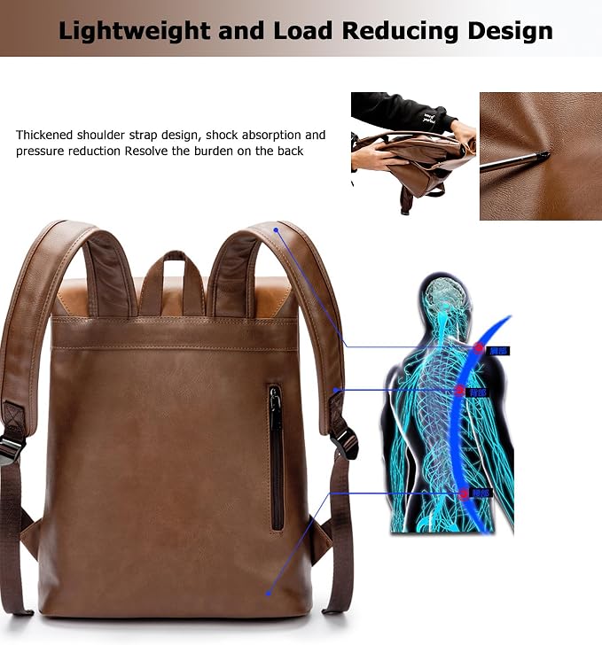 Anti Theft Laptop Backpack for Men Women, Lightweight Travel Bag | Lightweight business backpack, laptop storage and anti-theft travel styling support commute, campus and daily trips - Image 4