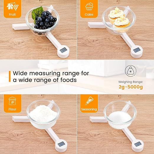 Folding Food Scale,Digital Kitchen Scale,Highly Accurate Compact Small Scale with LCD Display,Portable Food Scale Multiple Units Supported, Travel Scale for Measuring Intake of Healthy - Image 5
