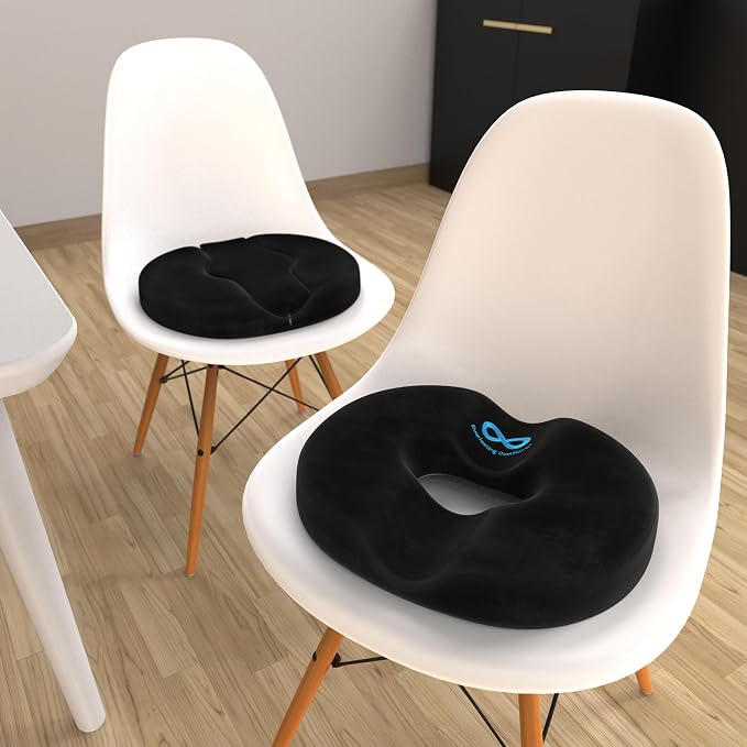 Everlasting Comfort Donut Pillow for Tailbone Pain Relief Ergonomic Seat Cushion - Hemorrhoid Pillow for Sitting- Ideal Memory Foam Coccyx Chair Cushion for Postpartum Pregnancy, Anti-Slip, Washable - Image 8