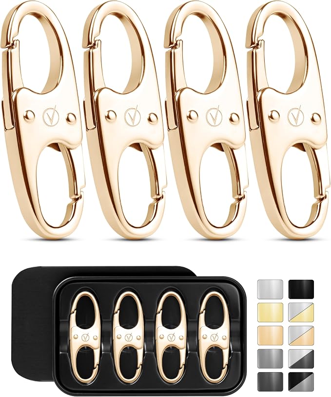 Vantamo Premium 4 Zipper Clips Anti Theft for Backpack, Luggage & Purse, Pull Replacement Zipper Locks, Purse Clip for Travel by Vantamo