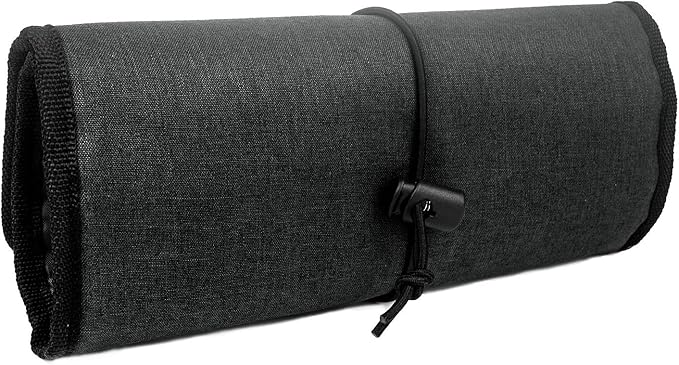 ProCase Electronic Organizer Cord Pouch, Travel Cable Charger Phone Accessories Bag Organizer Roll up Tech Carrying Case for USB Cables SD Memory Cards Earphone Flash Hard Drive –Black - Image 6