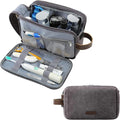 BAGSMART Toiletry Bag for Men, Canvas Travel Toiletry Organizer Dopp Kit Water-resistant Shaving Bag for Toiletries Accessories,Grey-Medium by BAGSMART