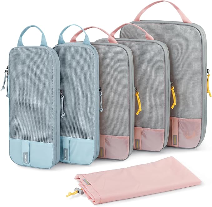 BAGSMART Compression Packing Cubes for Travel Essentials | 14 Set /6 Set /4 Set/2 Set, Lightweight, Durable by BAGSMART